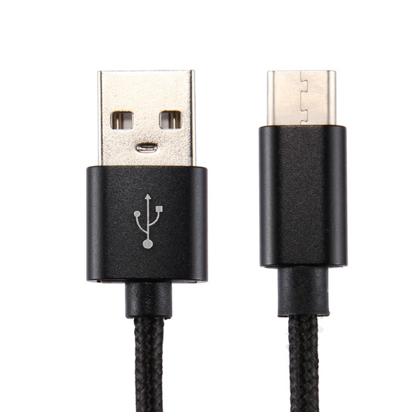 Knit Texture USB to USB-C / Type-C Data Sync Charging Cable, Cable Length: 3m, 3A Total Output, 2A Transfer Data, For Galaxy S8 & S8 + / LG G6 / Huawei P10 & P10 Plus / Oneplus 5 / Xiaomi Mi6 & Max 2 /and other Smartphones(Black)