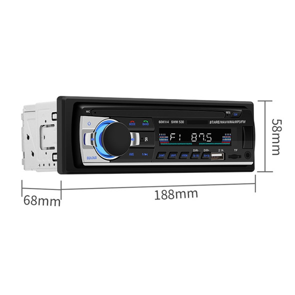 SWM-530 12V Universal Car Dual USB Charger Radio Receiver MP3 Player, Support FM & Bluetooth with Remote Control