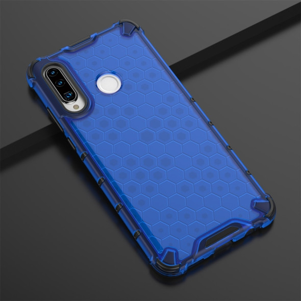 Shockproof Honeycomb PC + TPU Protective Case For Huawei P30 Lite(Blue)