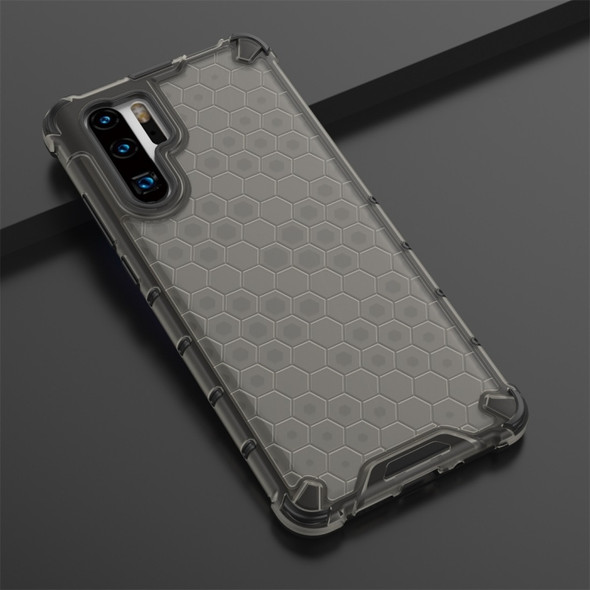 Shockproof Honeycomb PC + TPU Protective Case For Huawei P30 Pro(Black)