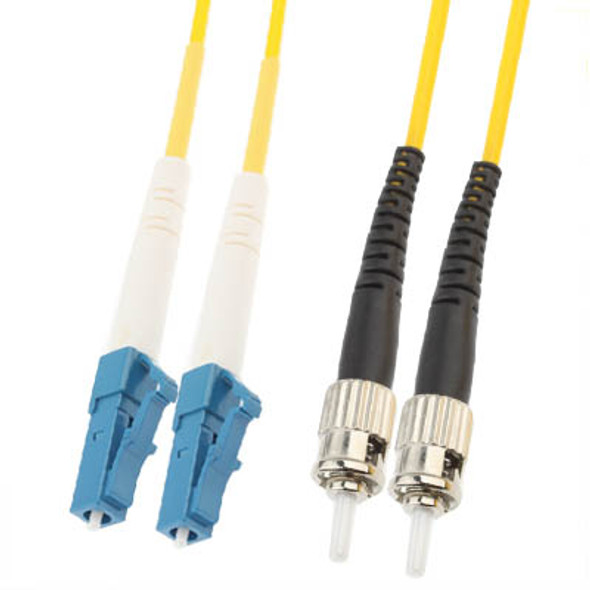 LC-ST Dual-Core Single Mode Fiber Optic Jumper, Length: 3m