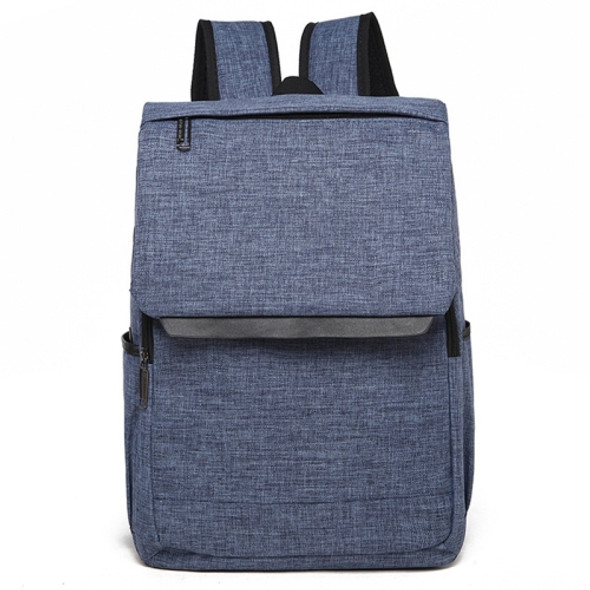 Universal Multi-Function Canvas Laptop Computer Shoulders Bag Leisurely Backpack Students Bag, Size: 42x30x12cm, For 15.6 inch and Below Macbook, Samsung, Lenovo, Sony, DELL Alienware, CHUWI, ASUS, HP(Blue)