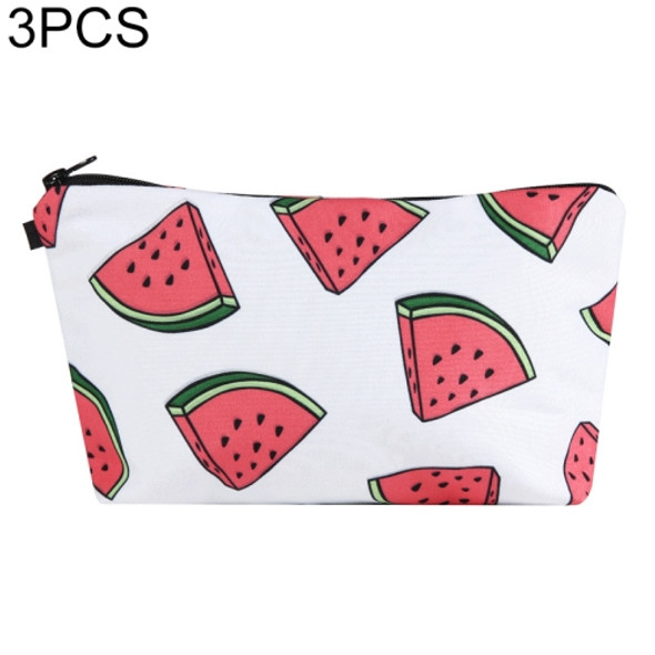 3 PCS Printing Makeup Bags With Multicolor Pattern Cute Cosmetics Pouchs For Travel Ladies Pouch Women Cosmetic Bag(hzb725)