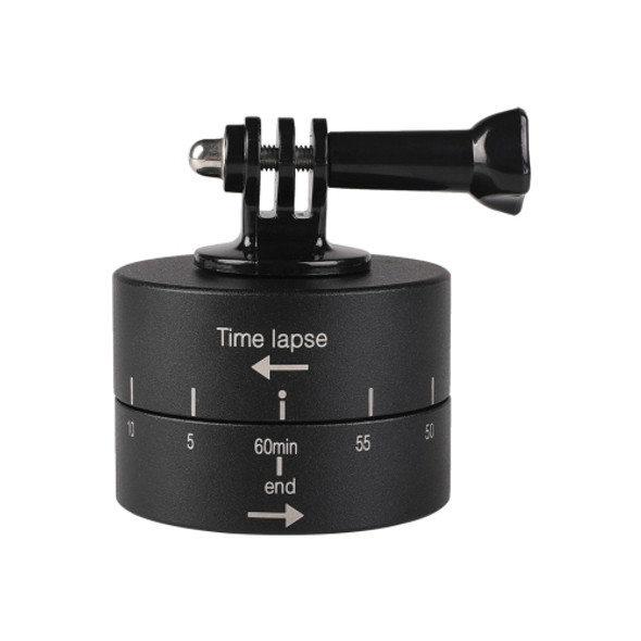 360 Degree Auto Rotation 60 Minutes Time Lapse Stabilizer Tripod Head Adapter for GoPro(Black)