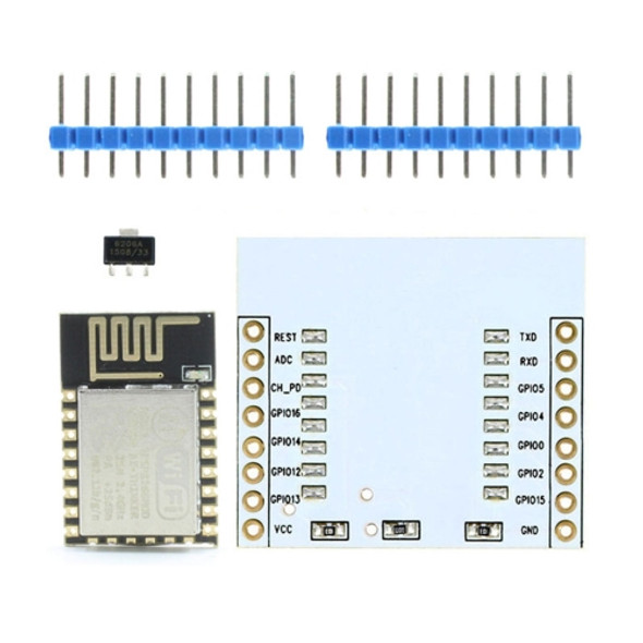 LDTR - WG0014 ESP-12 ESP8266 Serial WiFi Wireless Module  -  White and Black