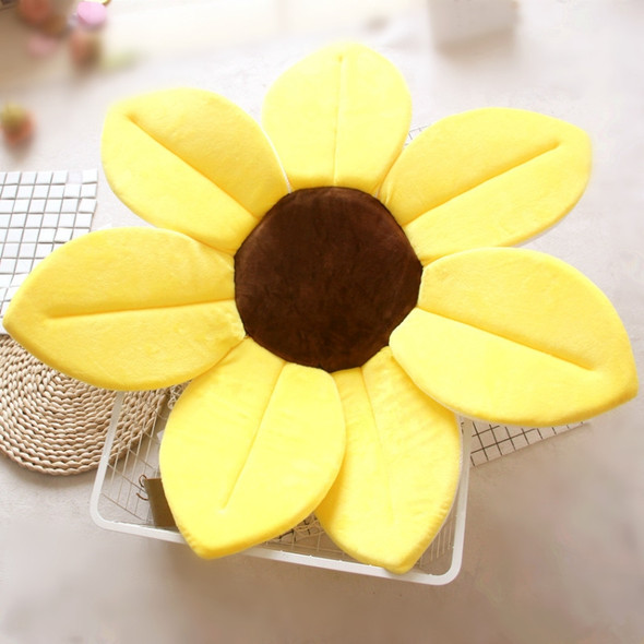 Foldable Bathtub Blooming Sink Lotus Flower Bath Mat Pad for Newborn Baby, Size: 80cm x 80cm x 5cm(Yellow)