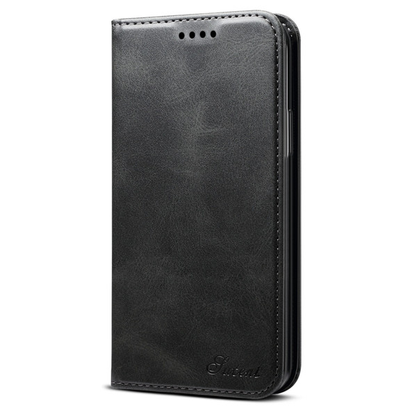 Suteni Calf Texture Horizontal Flip Leather Case with Holder & Card Slots & Wallet for iPhone 11 Pro(Black)
