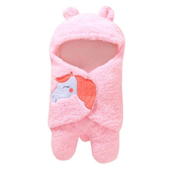 Cute Cartoon Bear Ear Cotton Baby Sleeping Blanket(Pink)