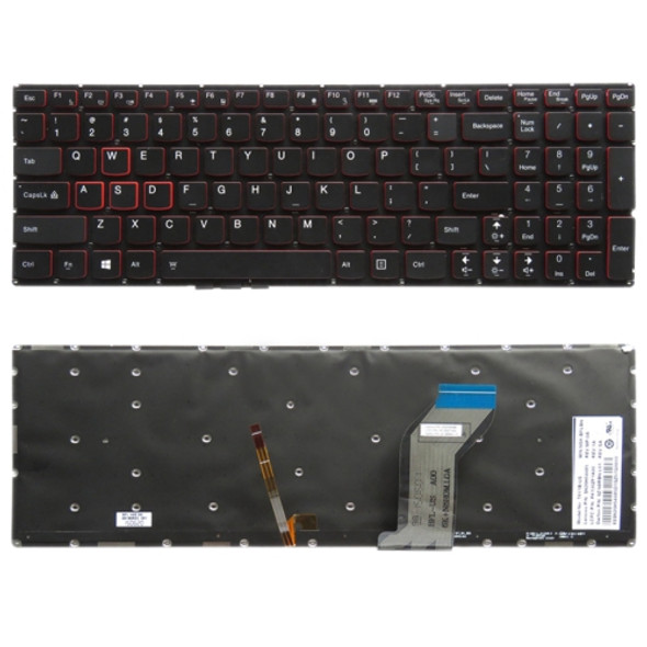 US Version Keyboard with Keyboard Backlight for Lenovo Ideapad Y700 Y700-15 Y700-15ISK Y700-15ACZ Y700-17ISK Y700-15ISE