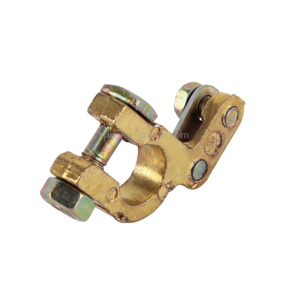 2 PCS Brass Positive and Nagative Car Battery Connectors Terminals Clamps Clips, Inner Diameter: 1.2cm