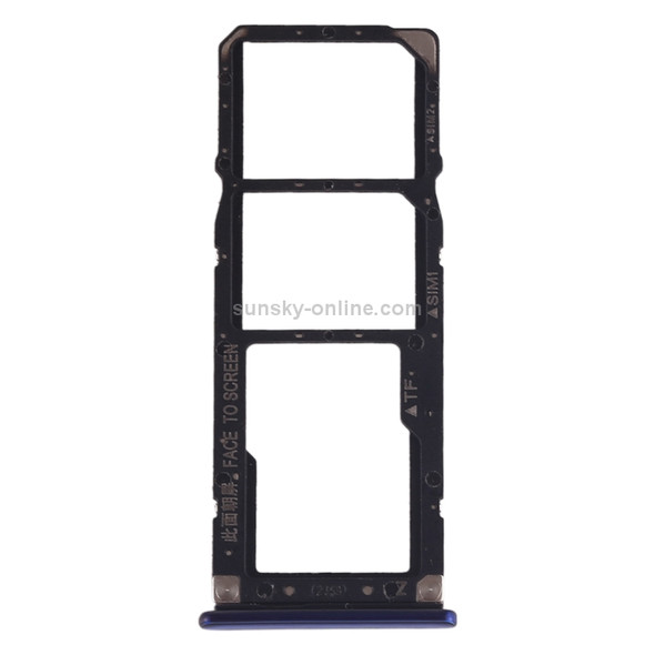 SIM Card Tray + SIM Card Tray + Micro SD Card Tray for Xiaomi Mi Play(Blue)