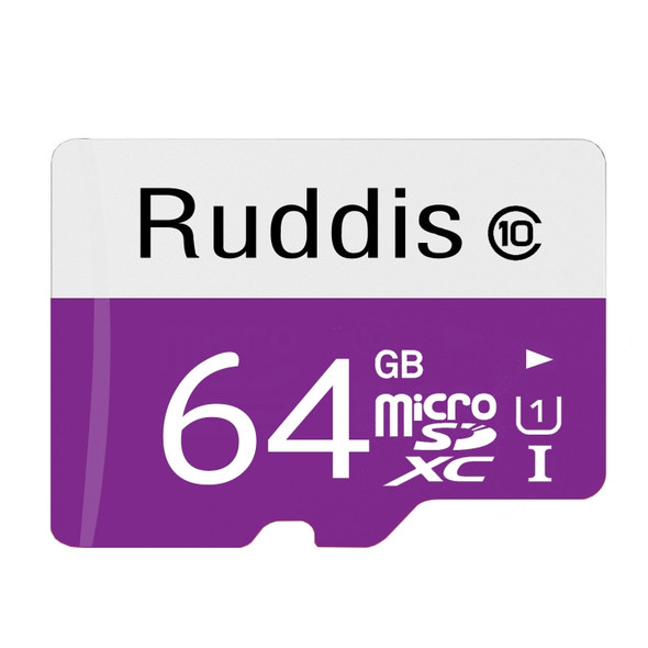 Ruddis 64GB High Speed Class 10 TF/Micro SDXC UHS-1(U1) Memory Card