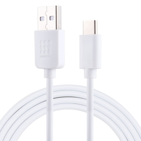 HAWEEL 1m USB-C / Type-C to USB 2.0 Data & Charging Cable, for Galaxy S8 & S8 + / LG G6 / Huawei P10 & P10 Plus / Oneplus 5 and other Smartphones (White)