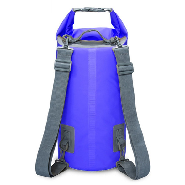 Outdoor Waterproof Dry Dual Shoulder Strap Bag Dry Sack, Capacity: 15L (Dark Blue)