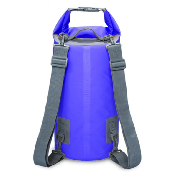 Outdoor Waterproof Dry Dual Shoulder Strap Bag Dry Sack, Capacity: 15L (Dark Blue)