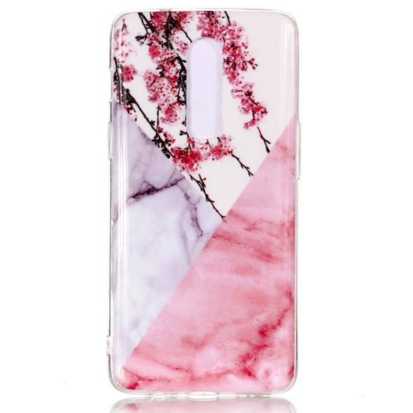 Marble Pattern Soft TPU Case For OnePlus 6 (Plum Blossom)