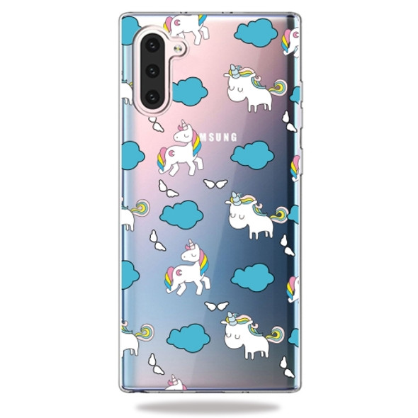 Fashion Soft TPU Case 3D Cartoon Transparent Soft Silicone Cover Phone Cases For Galaxy Note10(Cloud Horse)