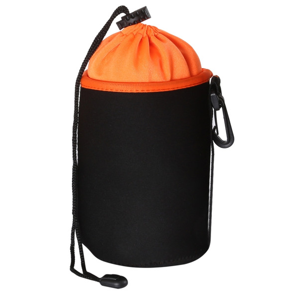 SLR Camera Lens Bag Micro Single Lens Bag Lens Inner Bile Bag Waterproof Protective Case Plus Velvet Thickening, Diameter: 10cm, Height: 14cm(Orange)