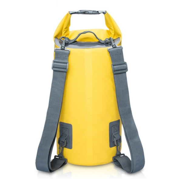 Outdoor Waterproof Dry Dual Shoulder Strap Bag Dry Sack, Capacity: 30L (Yellow)