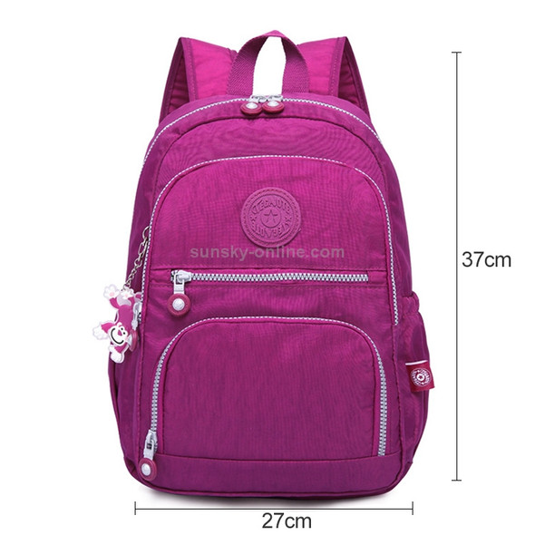 Backpacks School Backpack for Teenage Girls Female Laptop Bagpack Travel Bag, Size:27X13X37cm(Purple red)