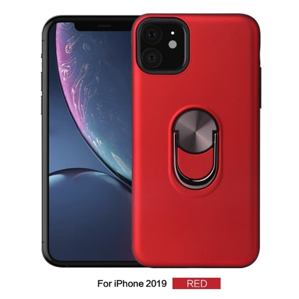 360 Rotary Multifunctional Stent PC+TPU Case for iPhone 11, with Magnetic Invisible Holder(Red)