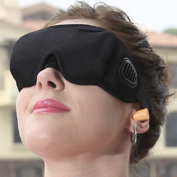 3D Draping Shading Health Care Breathable Eye Mask to Promote Sleep Eye Mask(Black)