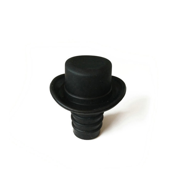 2 PCS Silica Gel Top Hat Fresh Wine Corks Cruet Red Wine Stopper(Black)