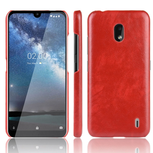 Shockproof Litchi Texture PC + PU Case For Nokia 2.2(Red)