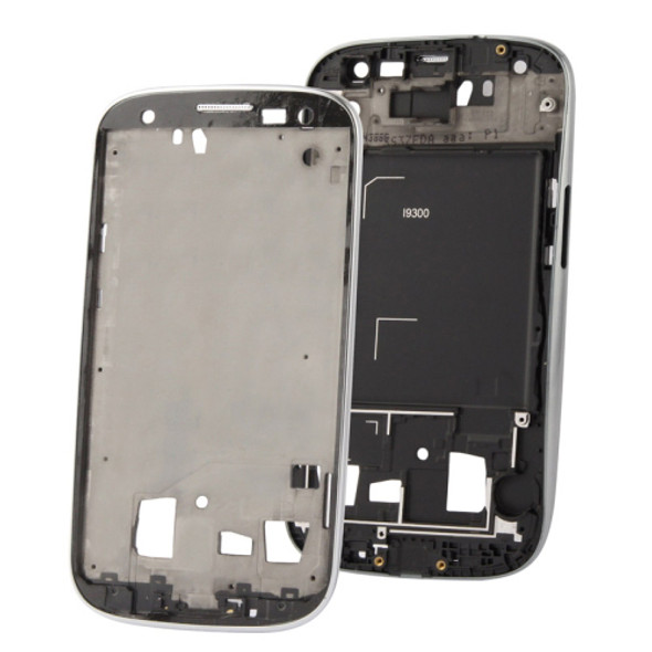 2 in 1 for Galaxy S III / i9300 (Original LCD Middle Board + Original Front Chassis)(Silver)