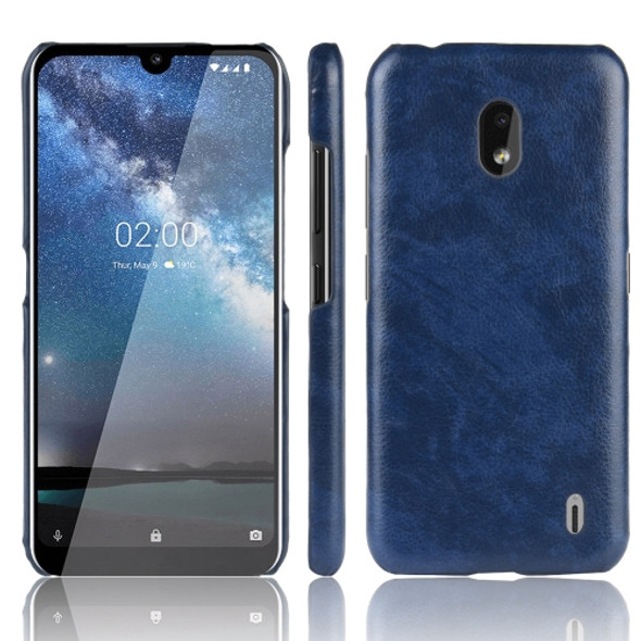 Shockproof Litchi Texture PC + PU Case For Nokia 2.2(Blue)