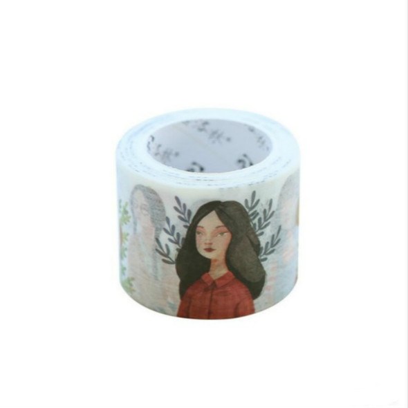 Girl Flower Watercolor Character Series Paper Tape Set Hand Account DIY Decorative Material(Origin)