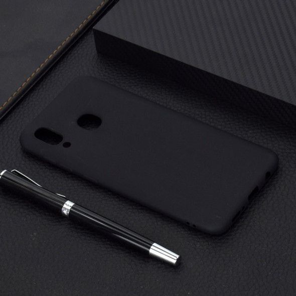 For Galaxy A30 Candy Color TPU Case(Black)