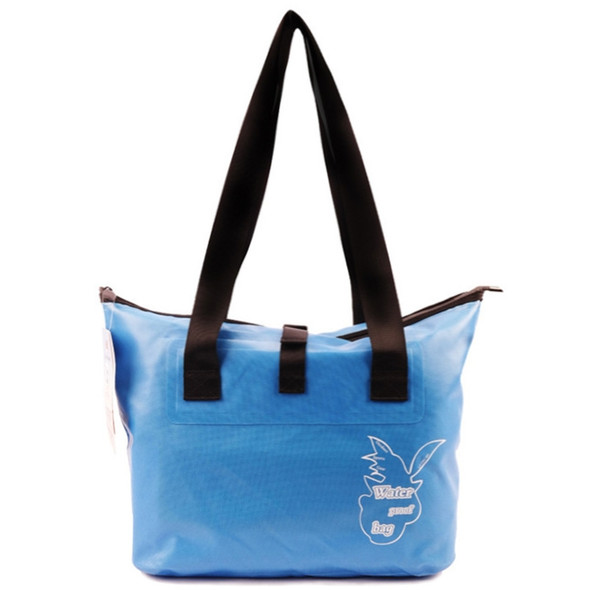 Outdoor Wear-resistant Waterproof Shoulder Bag Dry and Wet Separation Swimming Bag (Sky Blue)