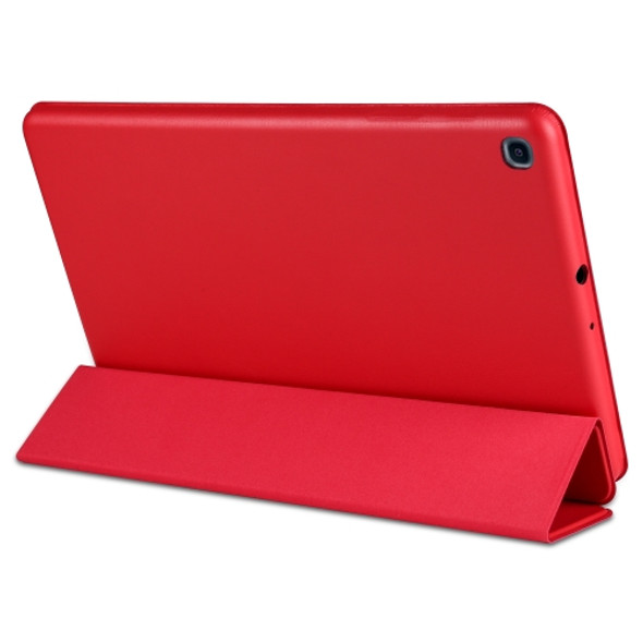 Cowhide Texture Horizontal Flip Leather Case for Galaxy Tab A 10.1 (2019) T510 / T515, with Holder (Red)