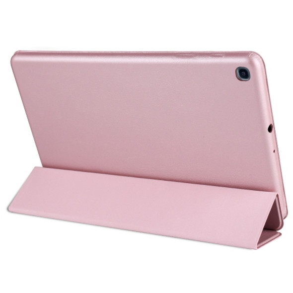 Cowhide Texture Horizontal Flip Leather Case for Galaxy Tab A 10.1 (2019) T510 / T515, with Holder (Rose Gold)