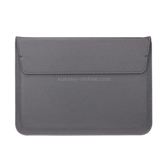 Universal Envelope Style PU Leather Case with Holder for Ultrathin Notebook Tablet PC 11.6 inch, Size: 32.5x21.5x1cm(Grey)