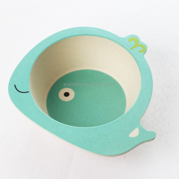 Cute Cartoon Children Environmental Protection Bamboo Fiber Tableware Baby Complementary Food Bowl(Whale)