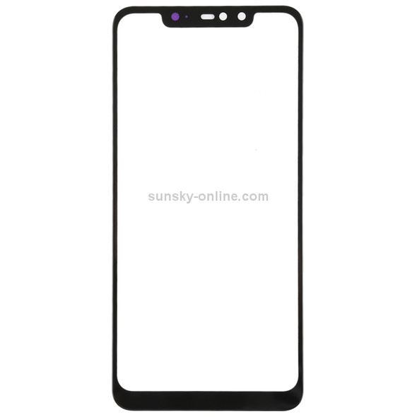 Front Screen Outer Glass Lens for Xiaomi Redmi Note 6 Pro(Black)