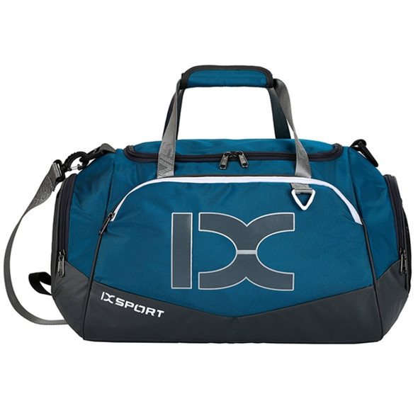 IX LK8035 Scratchproof Waterproof Dry Wet Separation Crossbody One-shoulder Yoga Fitness Travel Bag, Capacity: 40L (White Blue)