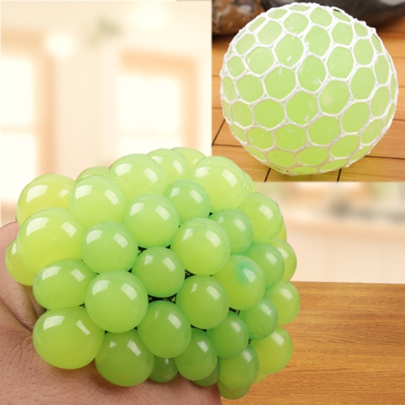 6cm Anti-Stress Face Reliever Grape Ball Extrusion Mood Squeeze Relief Healthy Funny Tricky Vent Toy(Green)