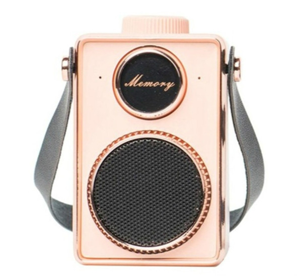 CM-3 Retro Super Bass Mini Portable Speaker Usb Handfree Small Music Speaker Mp3 Player With Microphone(Pink)
