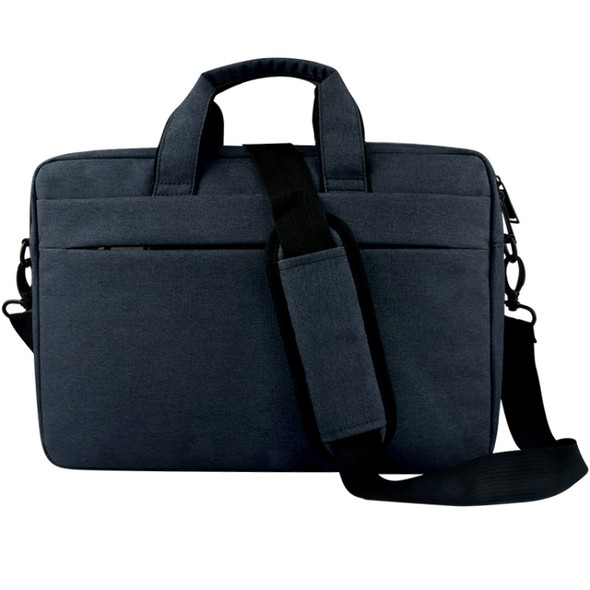 Breathable Wear-resistant Thin and Light Fashion Shoulder Handheld Zipper Laptop Bag with Shoulder Strap, For 13.3 inch and Below Macbook, Samsung, Lenovo, Sony, DELL Alienware, CHUWI, ASUS, HP(Navy Blue)