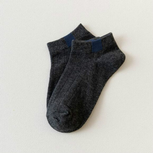 10 Pairs Unisex Cotton Breathable Unprinted Rainbow Socks Casual Sailboat Socks(Dark Gray)