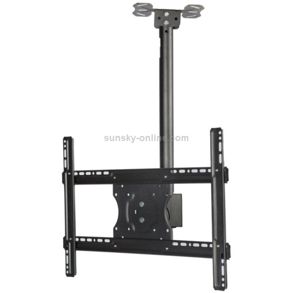 32-65 inch Universal Height & Angle Adjustable Single Screen TV Wall-mounted Ceiling Dual-use Bracket, Retractable Range: 0.5-2m