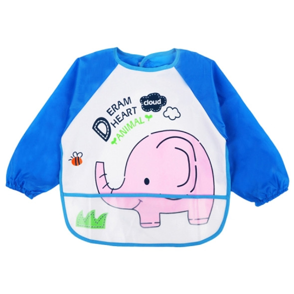 Baby Meal Gown Thin Section Boys And Girls Bib Waterproof Anti-dressing, Size:0-3 Years Old, Style:Elephant(Dark Blue)