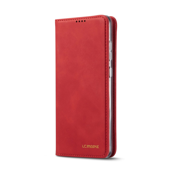 For Galaxy S20 Ultra LC.IMEEKE LC-002 Series Skin Hand Feeling PU + TPU Horizontal Flip Leather Case with Holder & Card Slot & Wallet(Red)