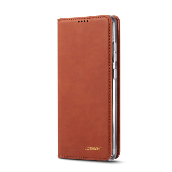 For Galaxy S20 Ultra LC.IMEEKE LC-002 Series Skin Hand Feeling PU + TPU Horizontal Flip Leather Case with Holder & Card Slot & Wallet(Brown)