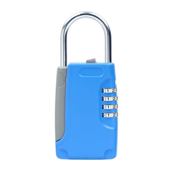 3 PCS Key Safe Box Password Lock Keys Box Metal Lock Body Padlock Type Storage Mini Safes(Blue)