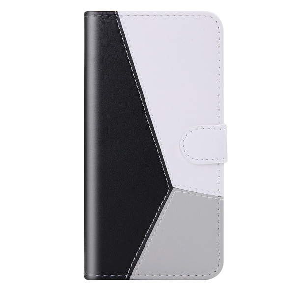 For Sony Xperia L3 Tricolor Stitching Horizontal Flip TPU + PU Leather Case with Holder & Card Slots & Wallet(Black)
