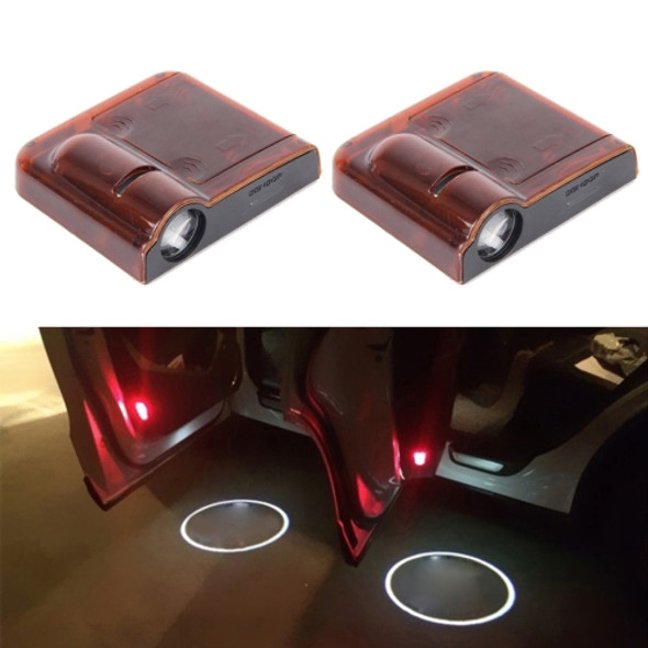 2 PCS LED Ghost Shadow Light, Car Door LED Laser Welcome Decorative Light, Display Logo for Audi Car Brand(Red)